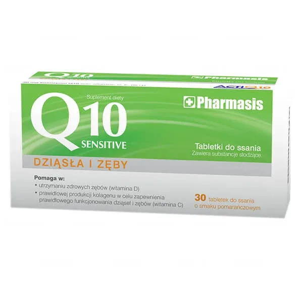 Pharmasis Q10 Sensitive, aromă de portocale, 30 pastile — preț și oferte