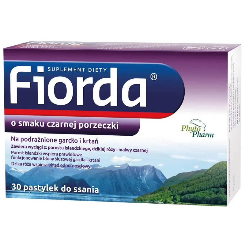 Fiorda, aromă de coacăze negre, 30 pastiluțe Plant Extrakt — preț și oferte