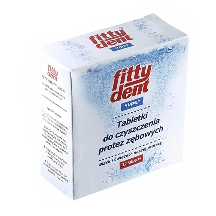 Fittydent, tablete pentru curățarea protezei dentare, 32 buc — preț și oferte