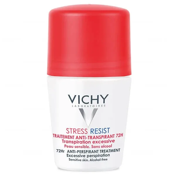 Vichy Stress Resist, antiperspirant roll-on, tratament intensiv împotriva transpirației, 72h, 50 ml — preț și oferte