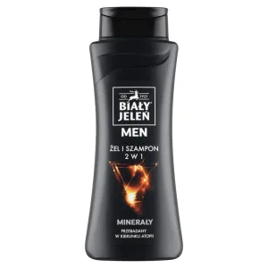 White Jeleń Men, gel și șampon 2în1, cu minerale, 300 ml