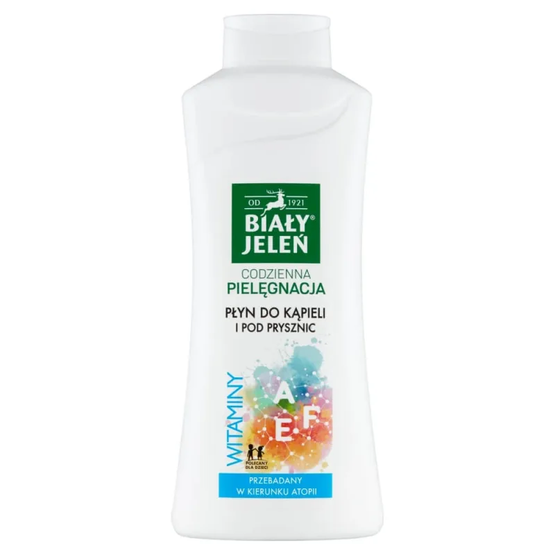 White Deer, Loțiune hipoalergenică pentru baie și duș cu vitaminele A, E, F, 750 ml Biały Jeleń — preț și oferte