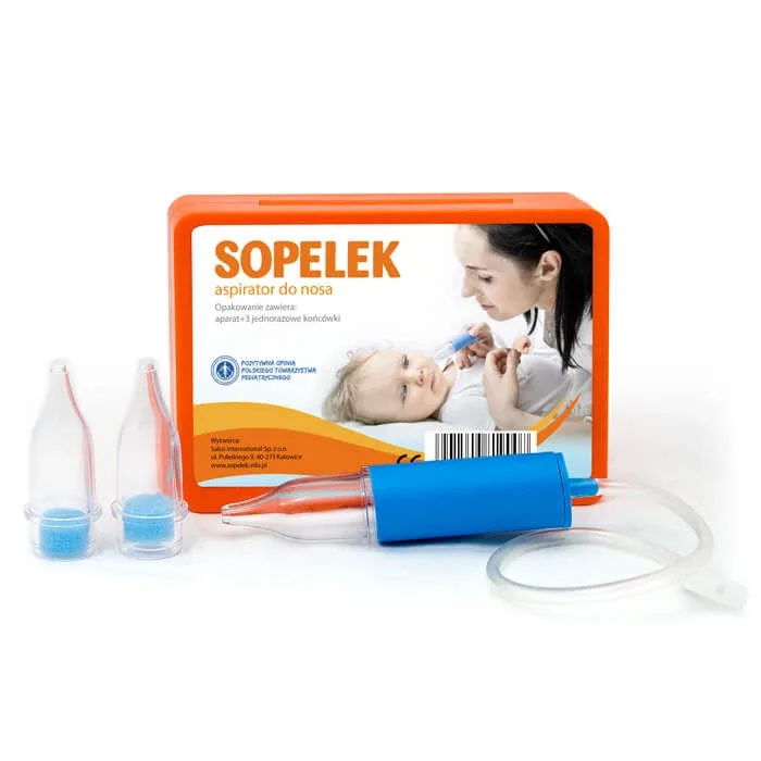 Sopelek, aspirator nazal, de la naștere + vârfuri aspirator cu filtru, 3 bucăți — preț și oferte