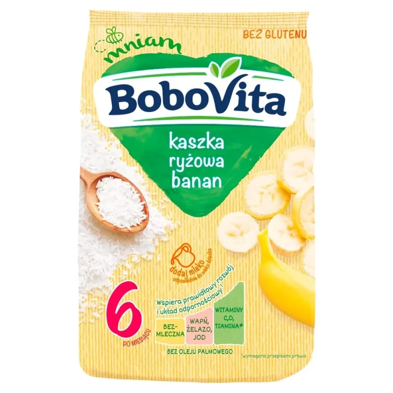 BoboVita Cereale de orez, banane, fără lapte, fără gluten, după 6 luni, 180 g — preț și oferte
