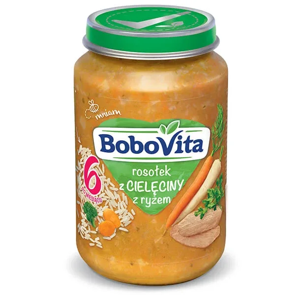 BoboVita Zupa bulion delicat de vițel cu orez, după 6 luni, 190 g — preț și oferte