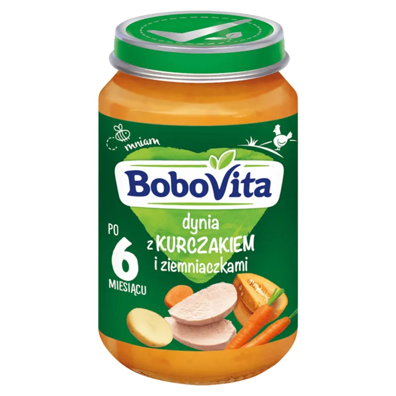 BoboVita Dinner, dovleac cu pui și cartofi, după 6 luni, 190 g — preț și oferte