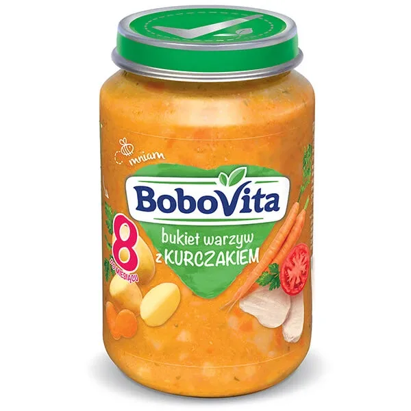 BoboVita Lunch, buchet de legume cu pui, după 8 luni, 190 g — preț și oferte