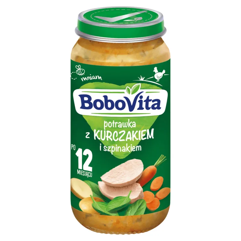 BoboVita Dinner, mâncare de pui și spanac, după 12 luni, 250 g — preț și oferte