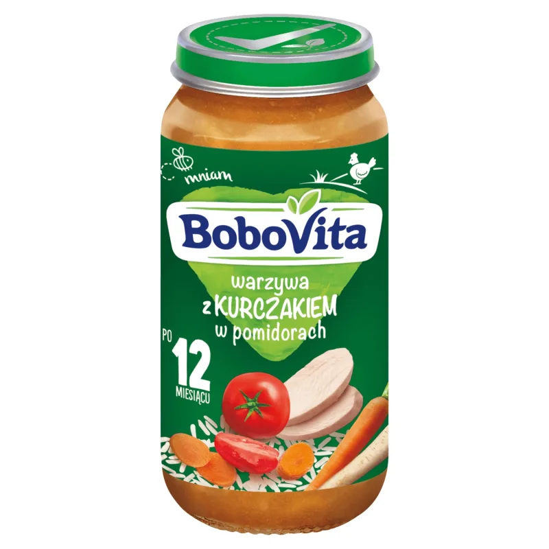 BoboVita Lunch, legume cu pui în roșii, după 12 luni, 250 g — preț și oferte