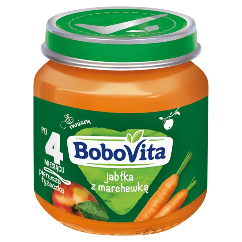 BoboVita Desert, mere și morcovi, după 4 luni, 125 g — preț și oferte