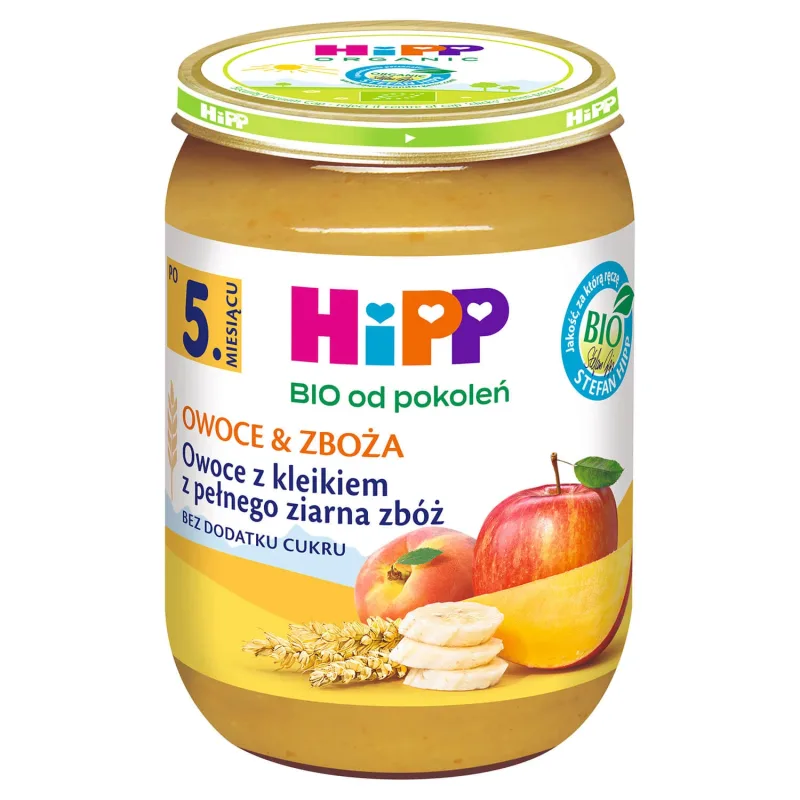 HiPP Fruit and Cereals Bio, terci de fructe cu cereale integrale, după 5 luni, 190 g — preț și oferte