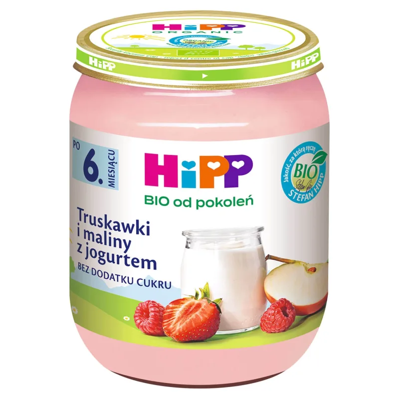HiPP Fruit and Yoghurt Bio, căpșuni și zmeură cu iaurt, după 6 luni, 160 g — preț și oferte