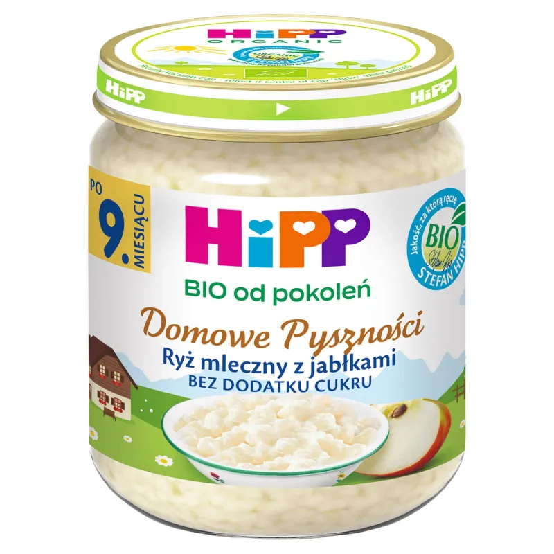 HiPP Homemade Delights Bio, orez lăptos cu mere, după 9 luni, 200 g — preț și oferte