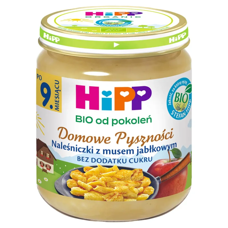 HiPP Domowe Pyszności, clătite bio cu mousse de mere, după 9 luni, 200 g — preț și oferte