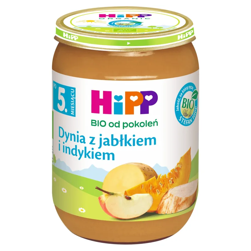 HIPP Bio fel de mâncare, dovleac cu mere și curcan, după 5 luni, 190 g — preț și oferte