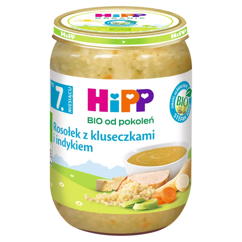 HiPP Zupa Bio, bulion cu tăiței și curcan, după 7 luni, 190 g — preț și oferte