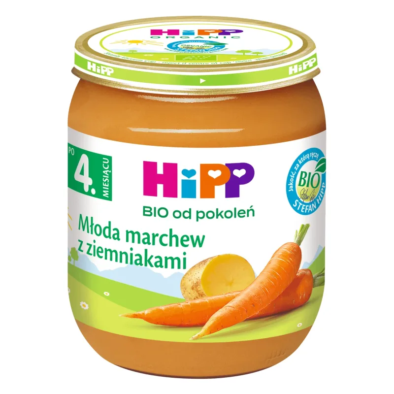 HiPP Legume Bio, morcovi pentru copii cu cartofi, după 4 luni 125 g — preț și oferte