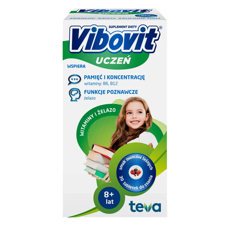 Vibovit Uczeń Vitamine + fier, după vârsta de 8 ani, 30 pastiluțe TEVA PHARMACEUTICALS — preț și oferte