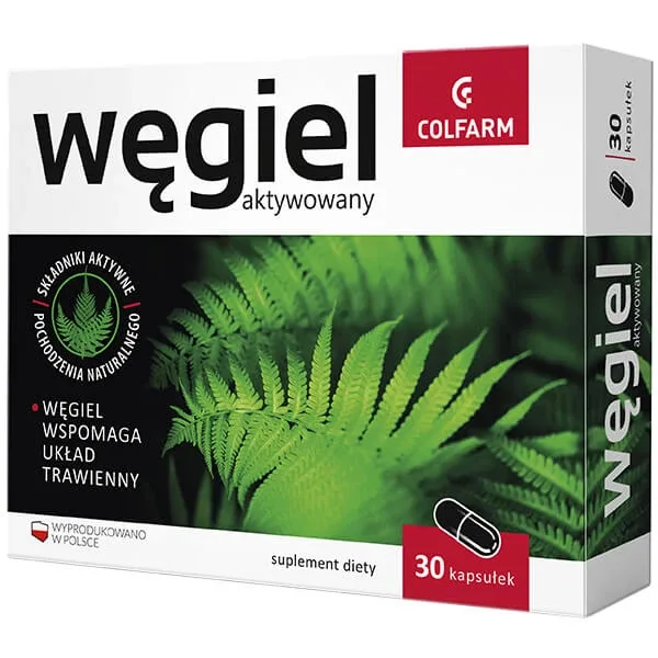 Cărbune activat, 30 capsule — preț și oferte