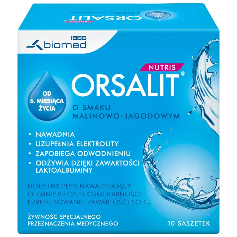 Orsalit Nutris, aromă de zmeură și afine, 10 pliculețe BIOMED — preț și oferte