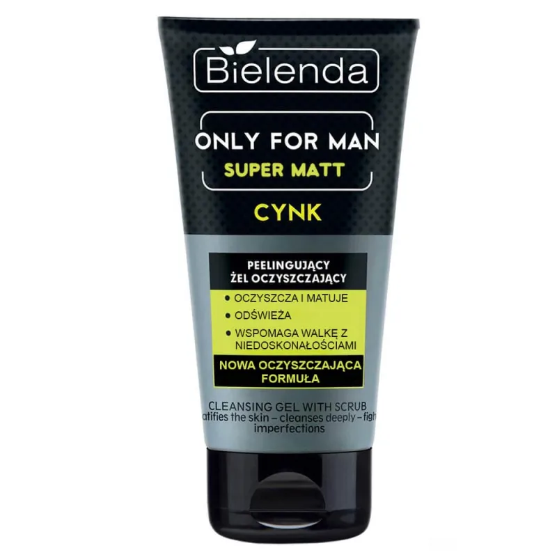 Bielenda Only For Men Super Matt, gel de curățare peeling, 150 g — preț și oferte