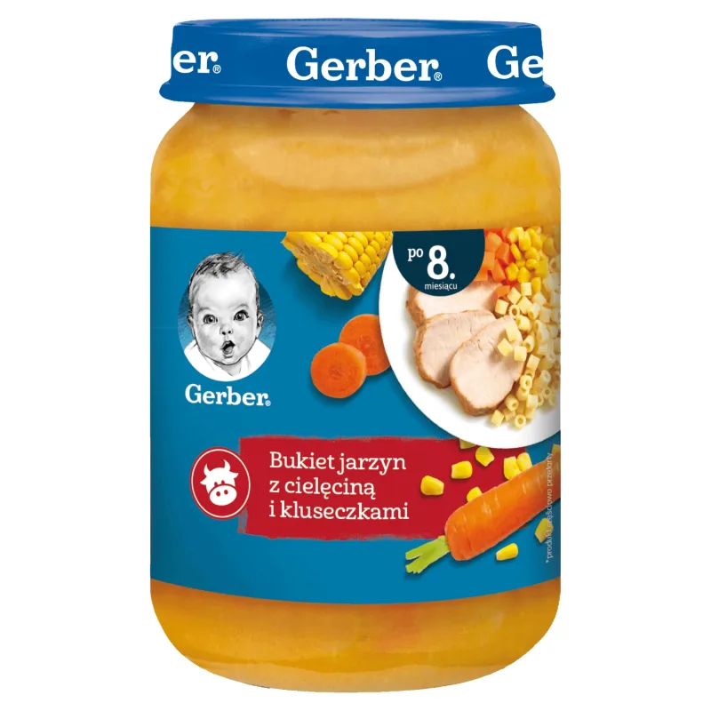 Gerber Dinner, buchet de legume cu vițel și tăiței, după 8 luni, 190 g — preț și oferte