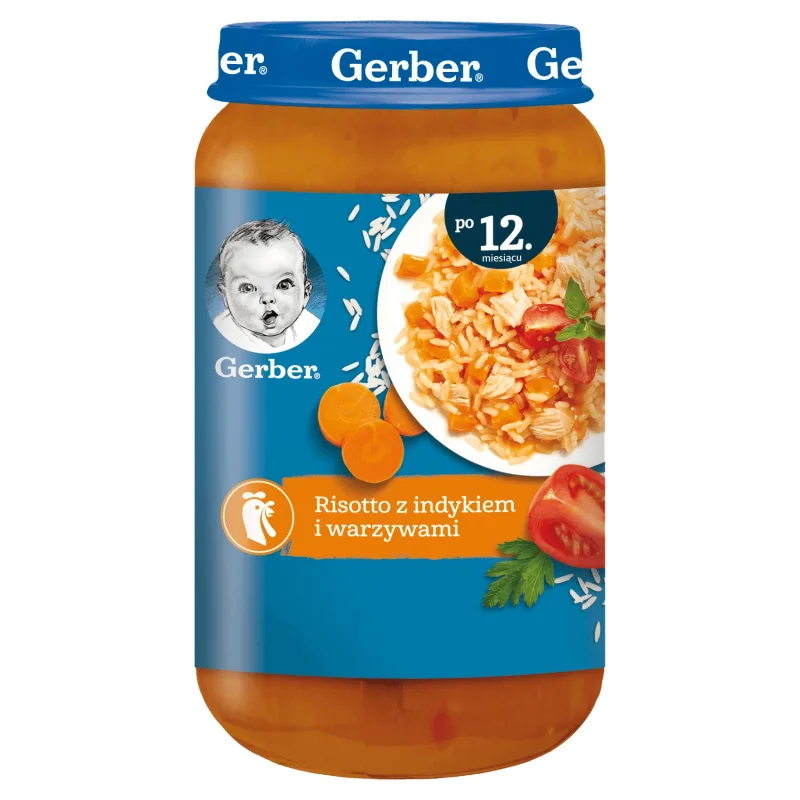 Gerber Junior, Cina risotto cu curcan și legume, după 12 luni, 250 g — preț și oferte