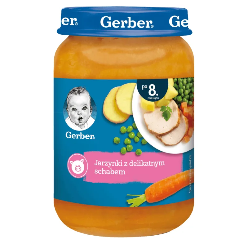 Gerber Dinner, legume cu carne de porc fragedă, după 8 luni, 190 g — preț și oferte