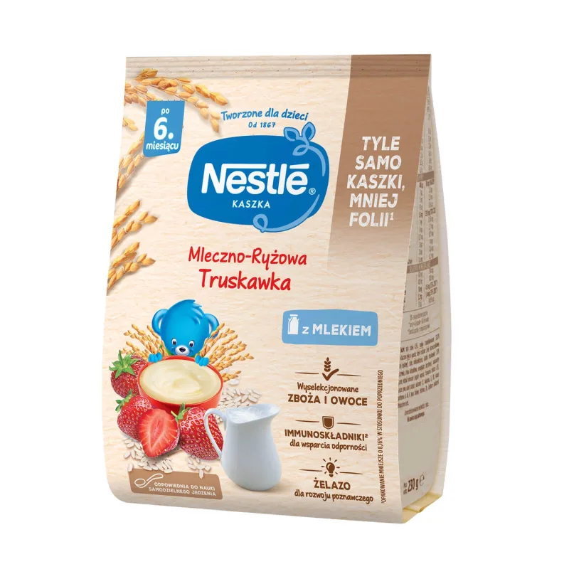 Nestle Porridge cu lapte și orez, căpșuni, după 6 luni, 230 g — preț și oferte