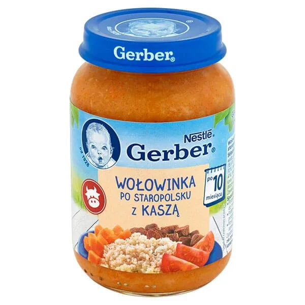 Gerber Dinner, tocană de vită cu terci, după 10 luni, 190 g — preț și oferte