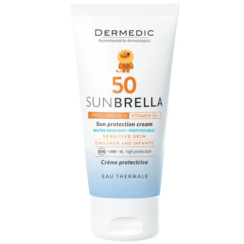 Dermedic Sunbrella Baby, cremă de protecție pentru copii și bebeluși, piele sensibilă, SPF 50, 50 g — preț și oferte