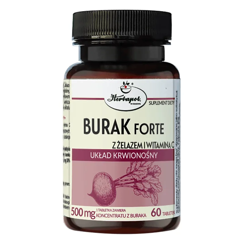 Herbapol Beetroot Forte cu fier și vitamina C, 60 comprimate — preț și oferte