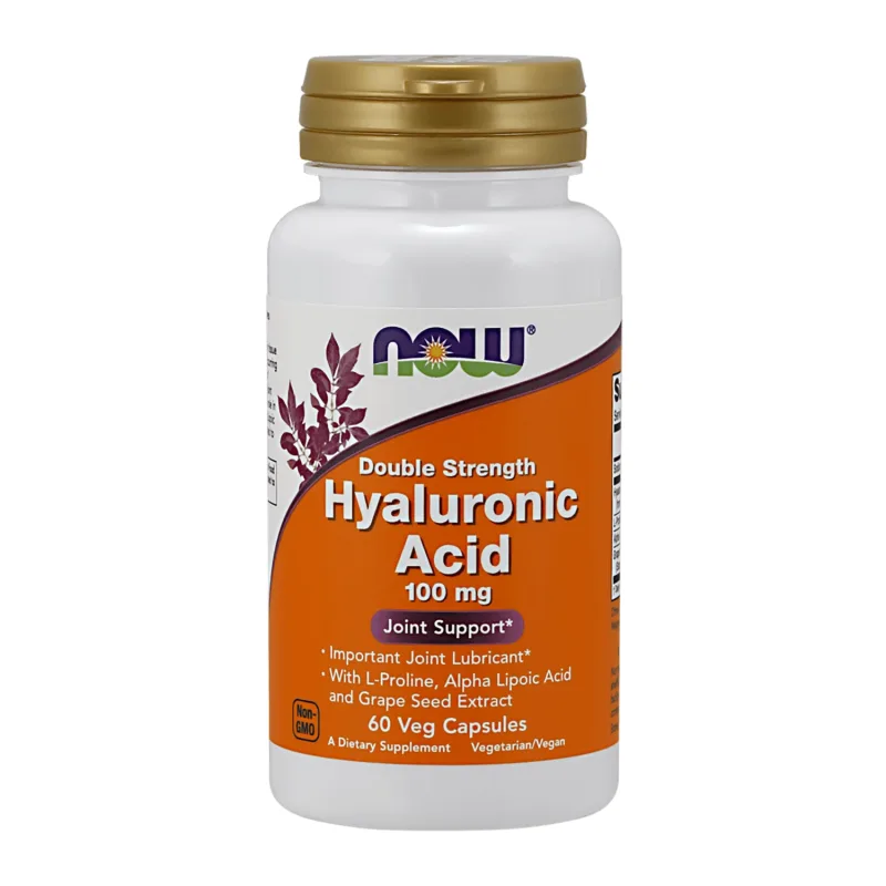 Now Foods Acid hialuronic 100mg, acid hialuronic, 60 capsule — preț și oferte