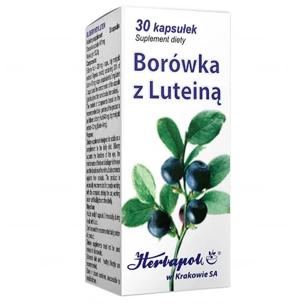 Herbapol Blueberry cu luteină, 30 capsule — preț și oferte