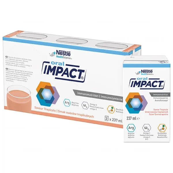 Impact Oral, preparat nutritiv, aromă de fructe tropicale, 3 x 237 ml NESTLE — preț și oferte