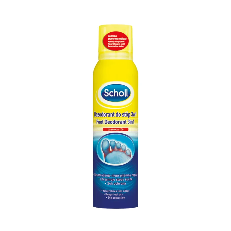 Scholl, deodorant pentru picioare 3in1, protecție antifungică, 150 ml — preț și oferte