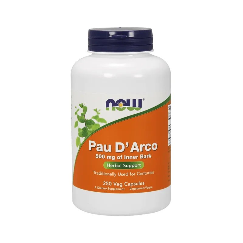 Now Foods Pau D'Arco 500 mg, lapacho, 250 capsule vegetariene — preț și oferte