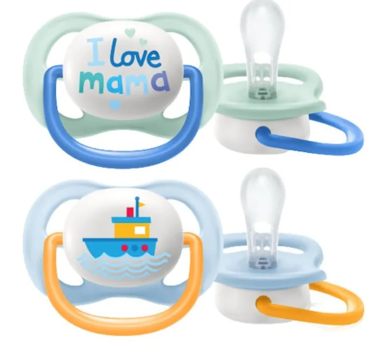 AVENT Suzete Ultra Air 0-6 luni designe text BAIETI x2 buc SCF080/01 PHILIPS AVENT — preț și oferte