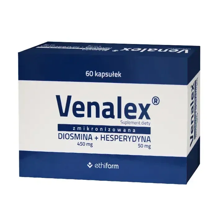 Venalex, diosmină micronizată + hesperidină, 60 capsule, Ethifarm — preț și oferte