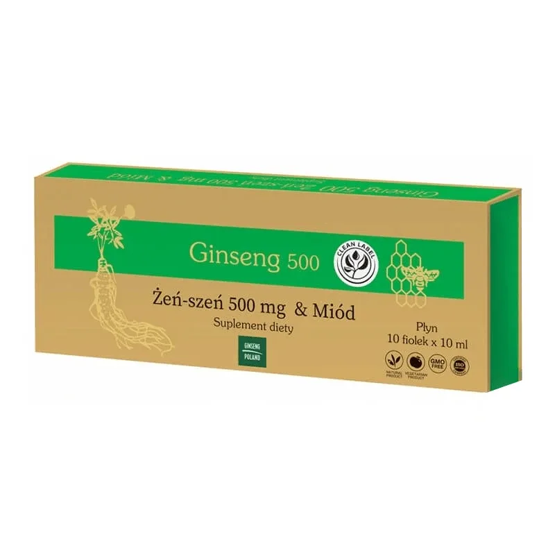 Ginseng 500, lichid, 10 ml x 10 flacoane — preț și oferte