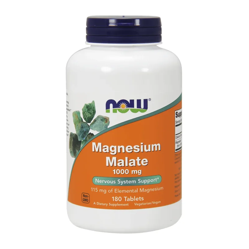 Now Foods Malat de magneziu 1000 mg, malat de magneziu, 180 comprimate — preț și oferte
