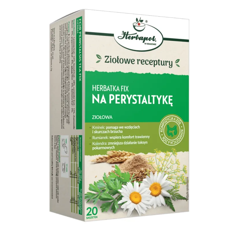 Herbapol Na Perystaltyka, ceai fix pe bază de plante, 2 g x 20 plicuri — preț și oferte