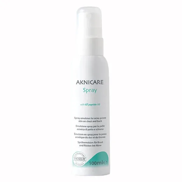 Synchroline Aknicare, emulsie spray pentru spate și decolteu cu GT-peptide 10, piele predispusă la acnee, 100 ml — preț și oferte