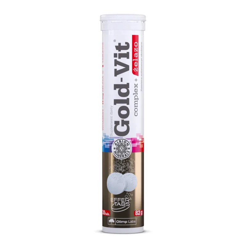 Olimp, Gold-Vit Complex + Fier, aromă de portocale, 20 comprimate efervescente Olimp Labs — preț și oferte