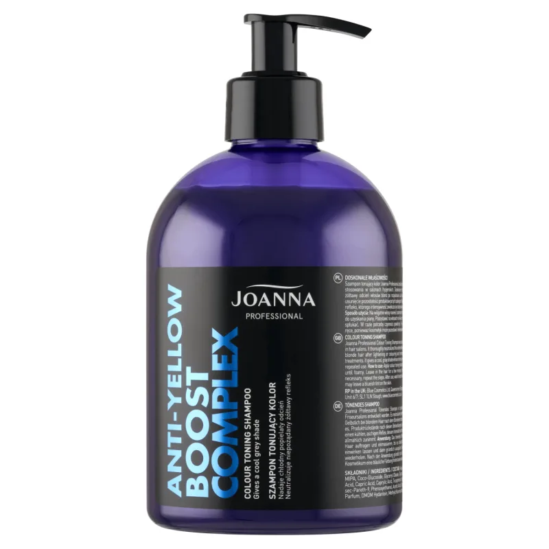 Joanna Professional Anti-Yellow Boost Complex, șampon de tonifiere a culorii, 500 g — preț și oferte