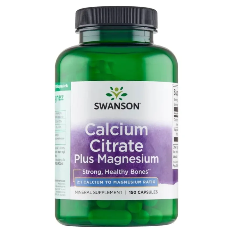 Swanson Citrat de calciu plus magneziu, calciu și magneziu, 150 capsule — preț și oferte