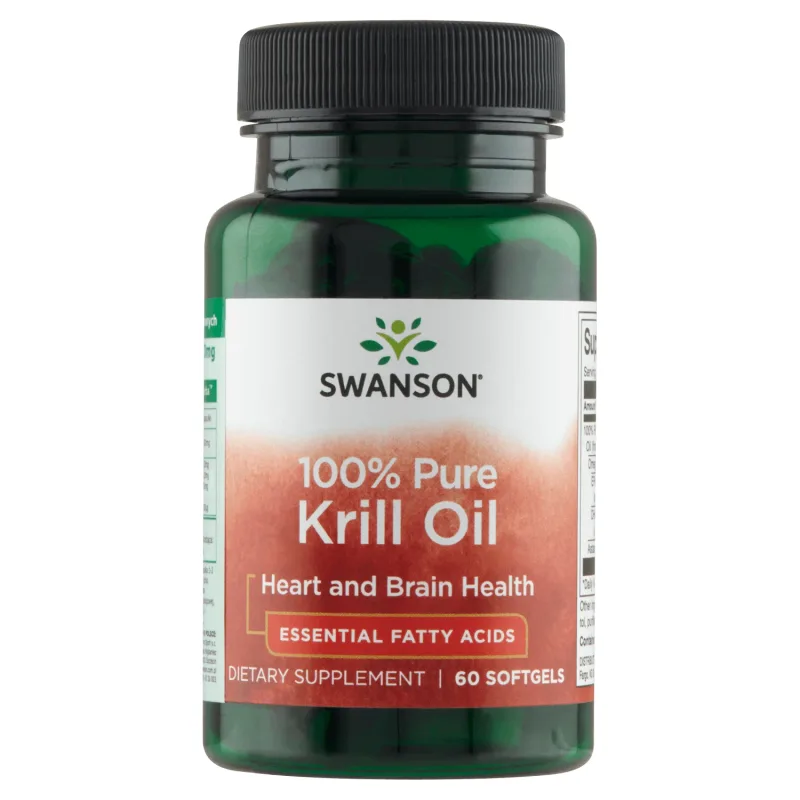Swanson 100% Pure Krill Oil, ulei de krill din Antarctica, 60 capsule gel — preț și oferte