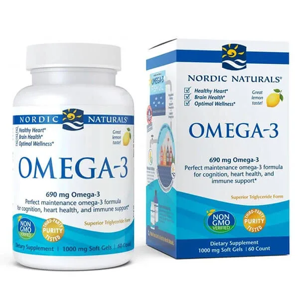 Nordic Naturals Omega-3, aromă de lămâie, 60 capsule NEW NORDIC — preț și oferte