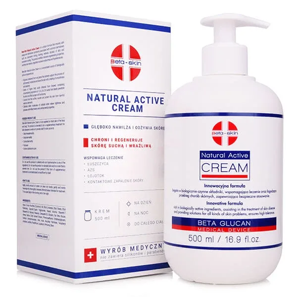 Beta-Skin Natural Active Cream, cremă de corp, 500 ml — preț și oferte