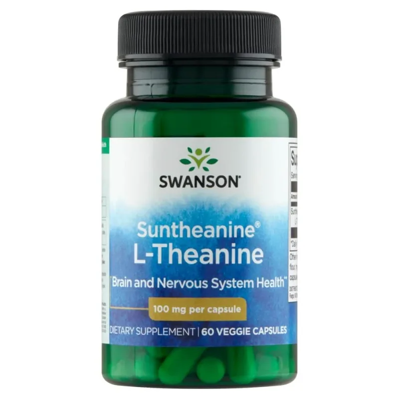 Swanson Suntheanine L-teanină, L-teanină, 60 capsule vegetariene — preț și oferte